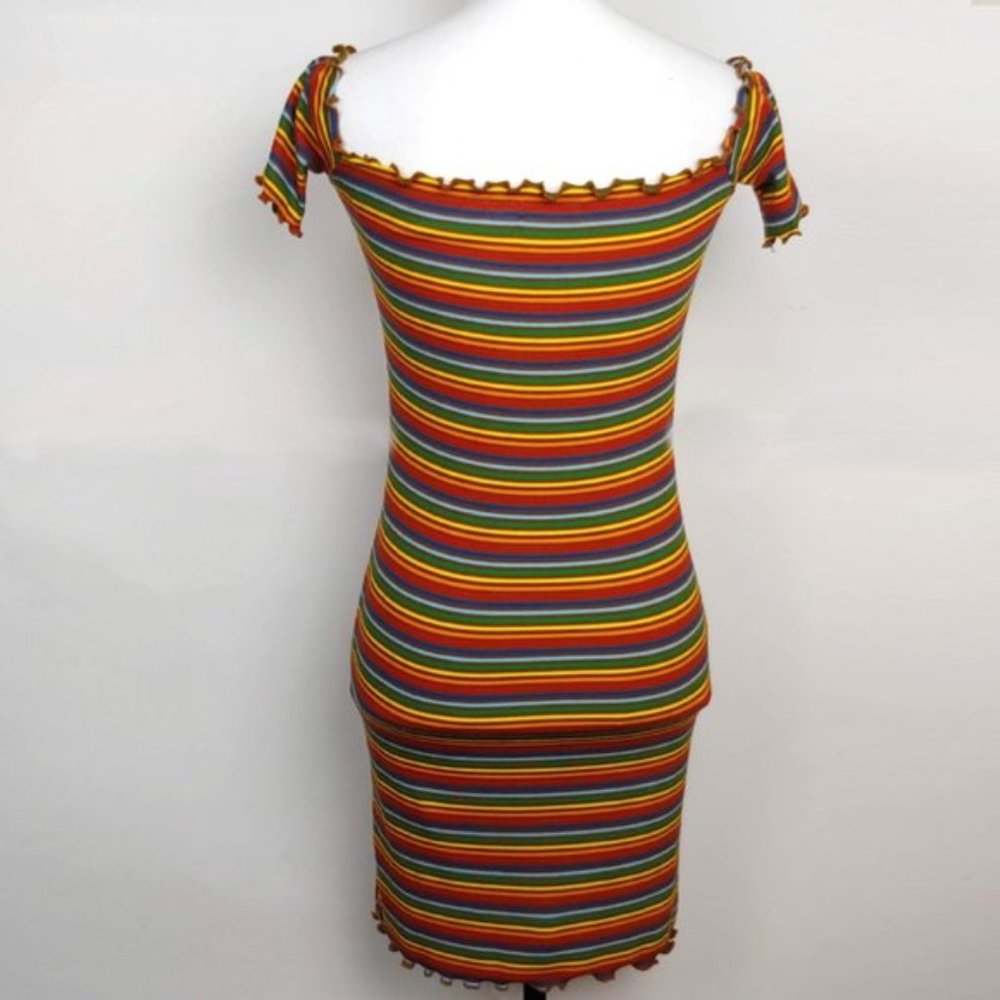Heart & Hips striped dress, ribbed, stretchy